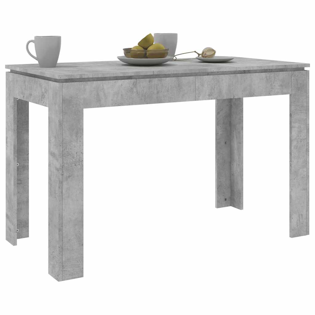 Blagovaonski stol boja betona 120x60x76 cm konstruirano drvo