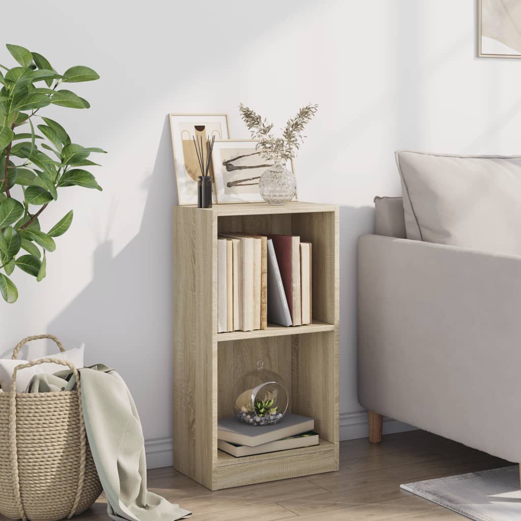 Polica za knjige boja hrasta 40x24x75 cm konstruirano drvo