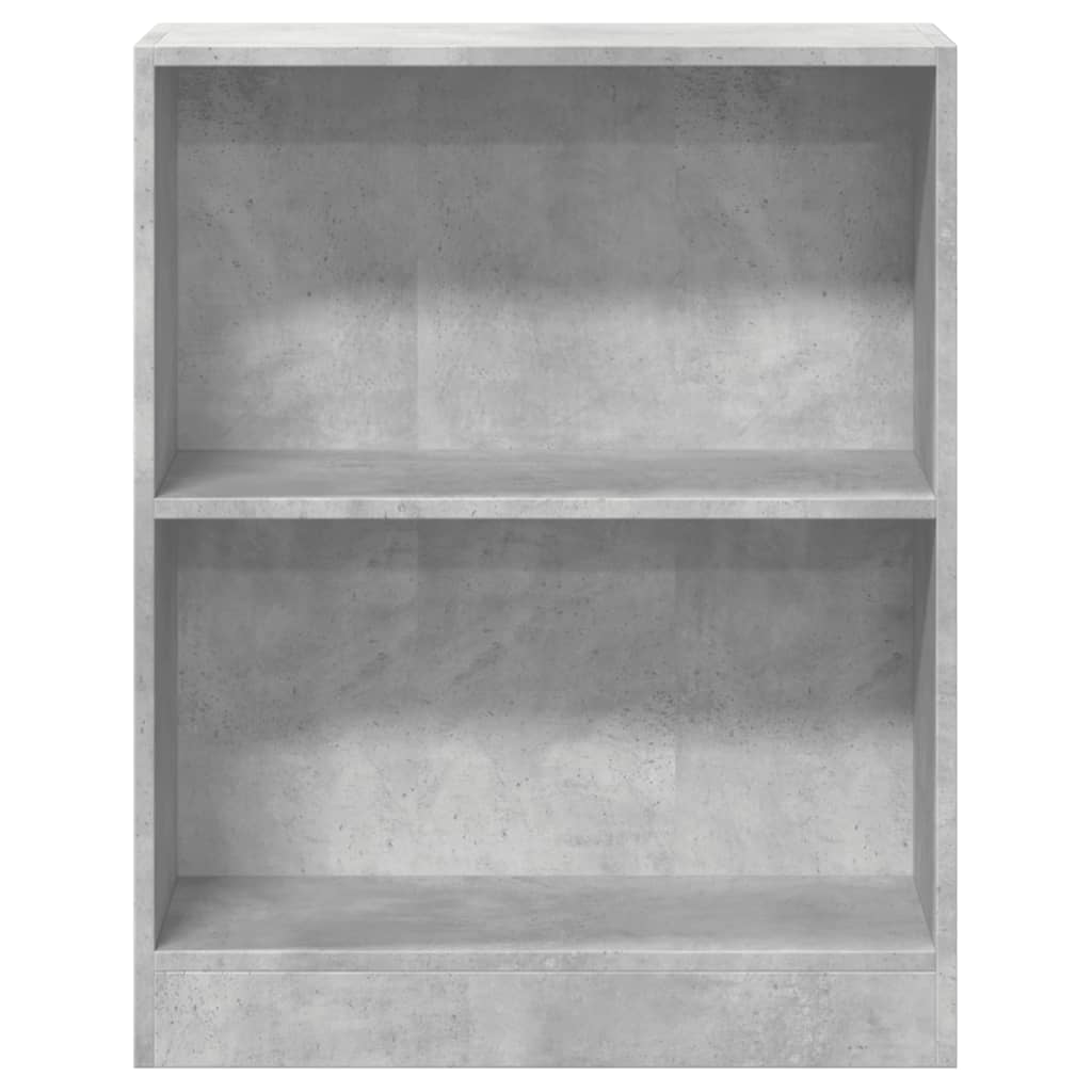 Polica za knjige boja betona 60x24x76 cm konstruirano drvo