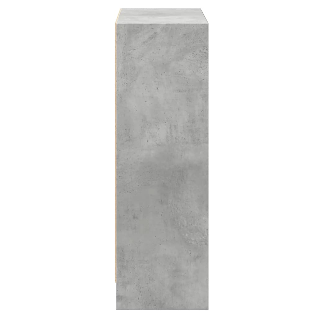 Polica za knjige boja betona 60x24x76 cm konstruirano drvo