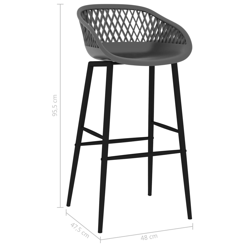 Barske stolice 4 kom sive