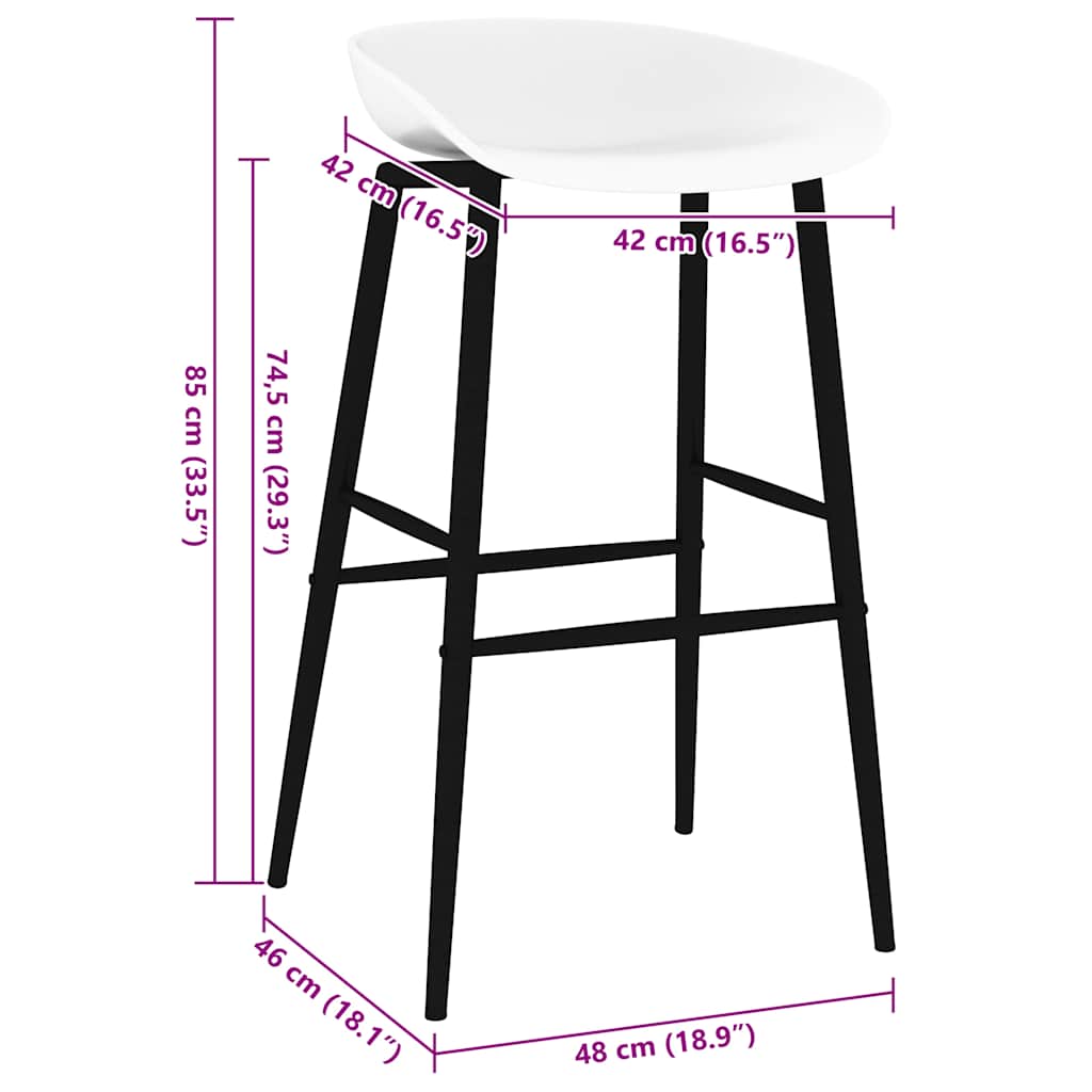 Barske stolice 4 kom bijele Bijela