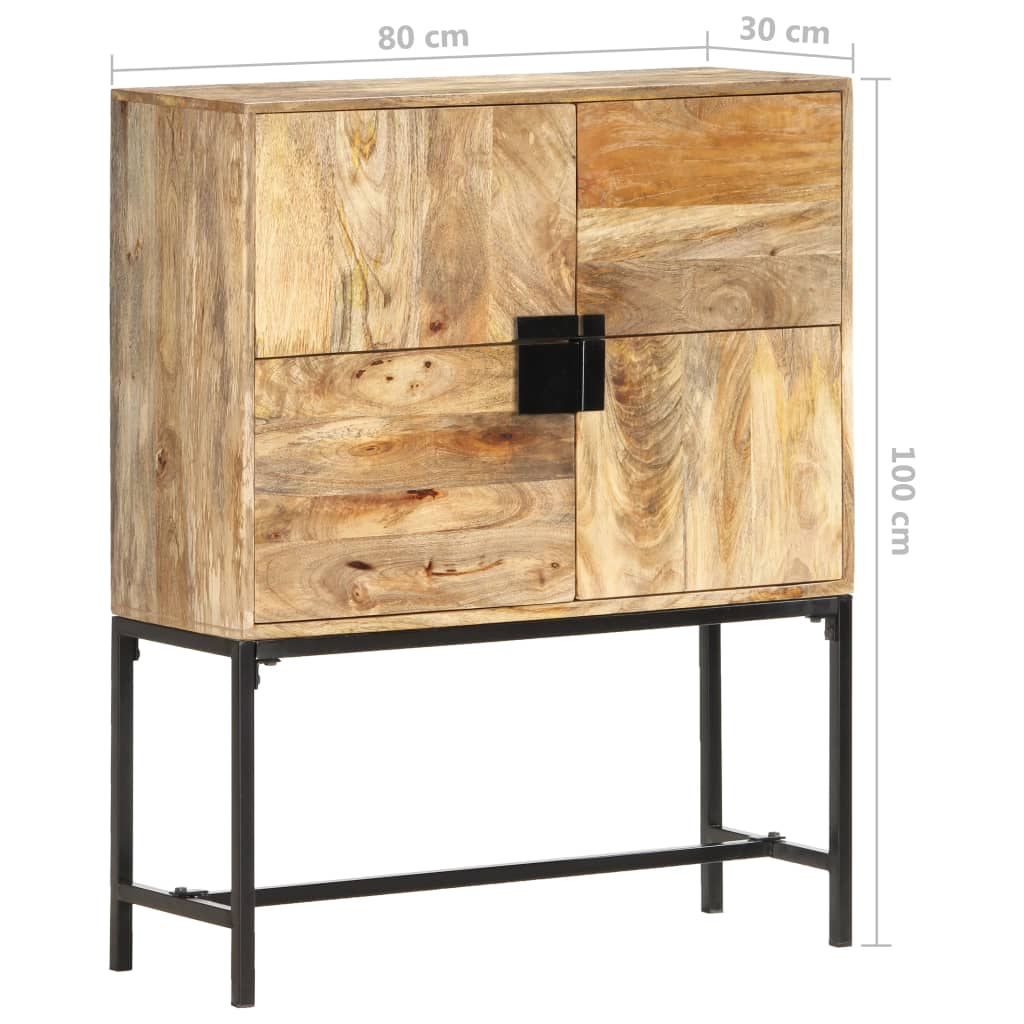 Visoka komoda od masivnog drva manga 80 x 30 x 100 cm