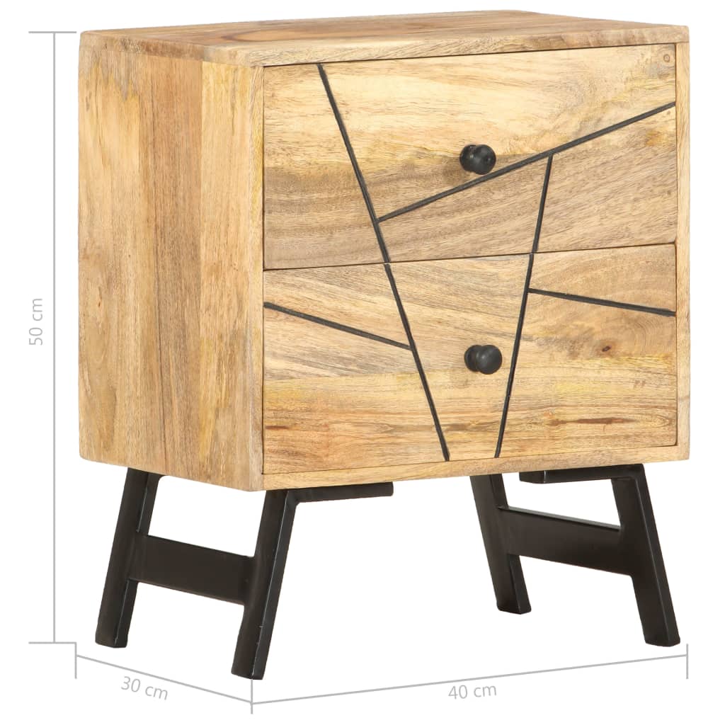 Noćni ormarić 40 x 30 x 50 cm od masivnog drva manga