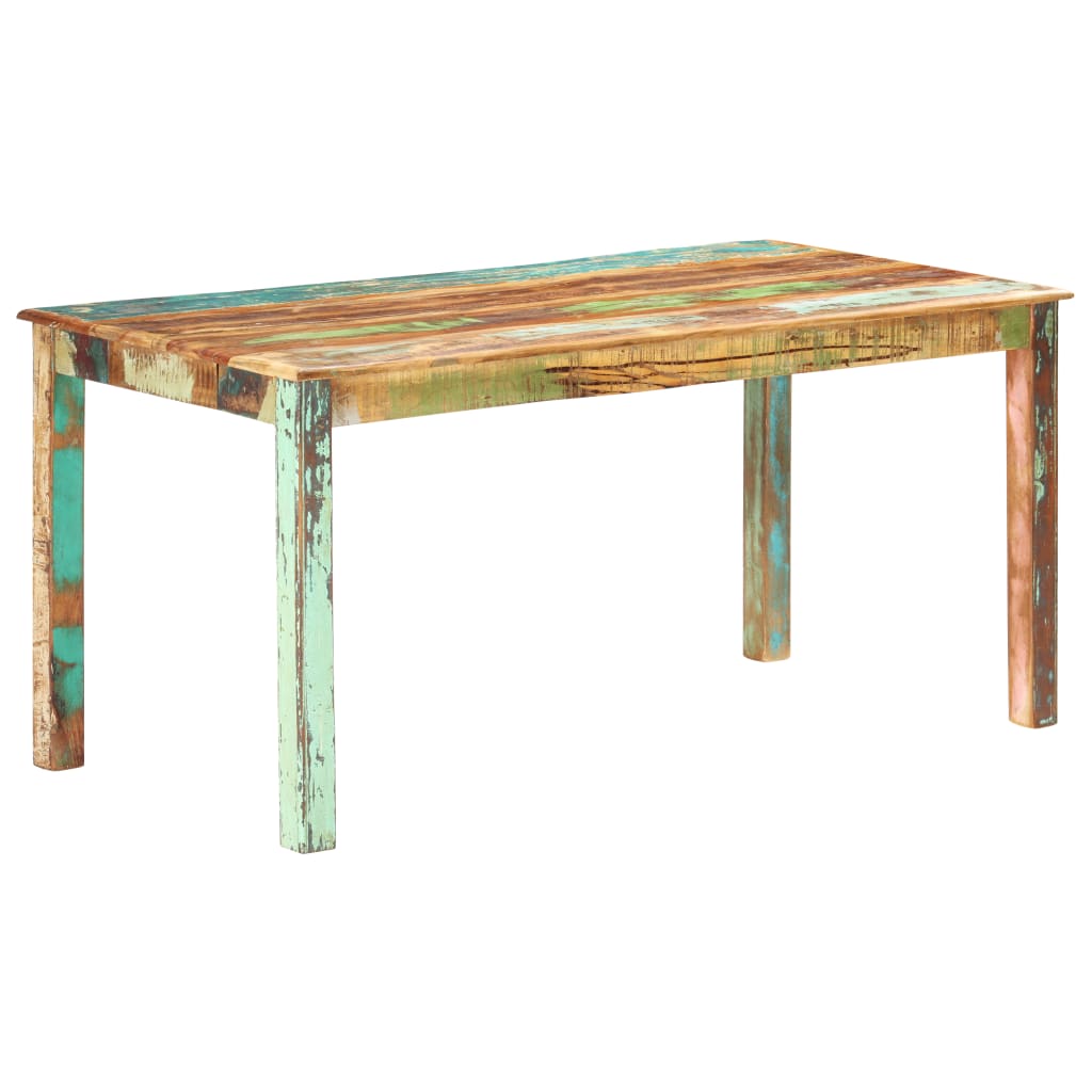 Blagovaonski stol od masivnog obnovljenog drva 160 x 80 x 76 cm