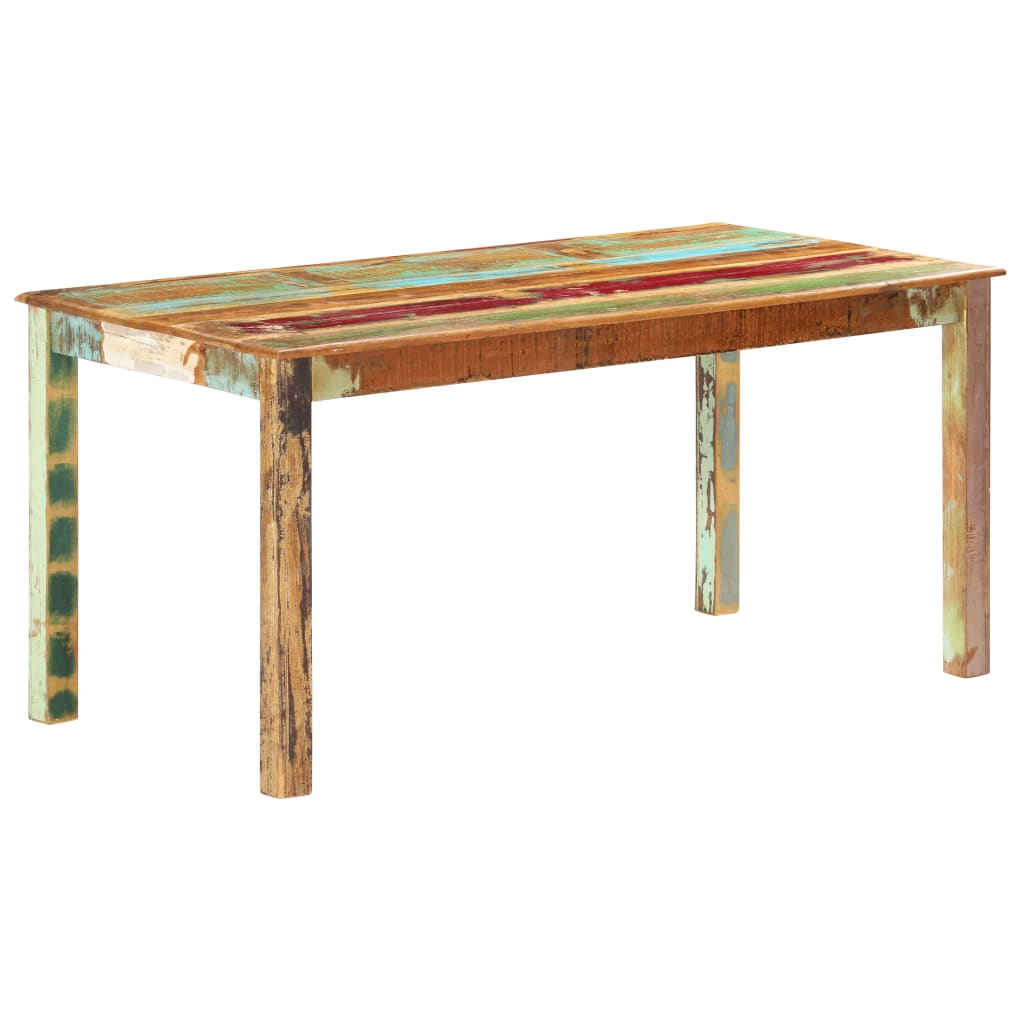Blagovaonski stol od masivnog obnovljenog drva 160 x 80 x 76 cm