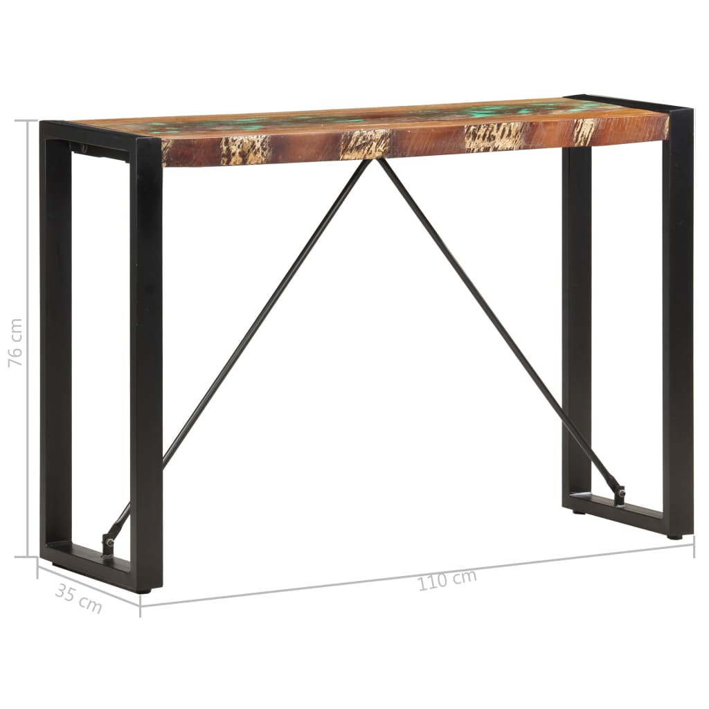 Konzolni stol 110 x 35 x 76 cm od masivnog obnovljenog drva