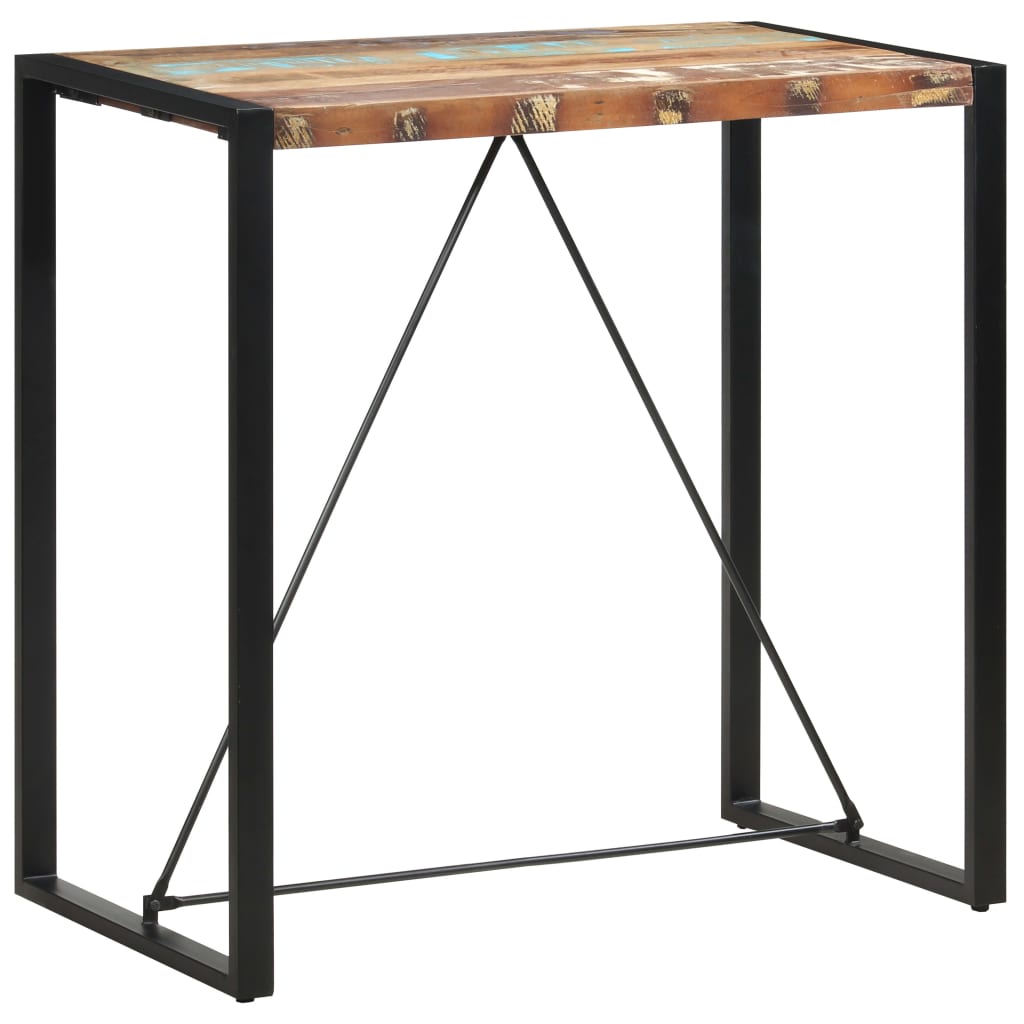 Barski stol od masivnog obnovljenog drva 110 x 60 x 110 cm