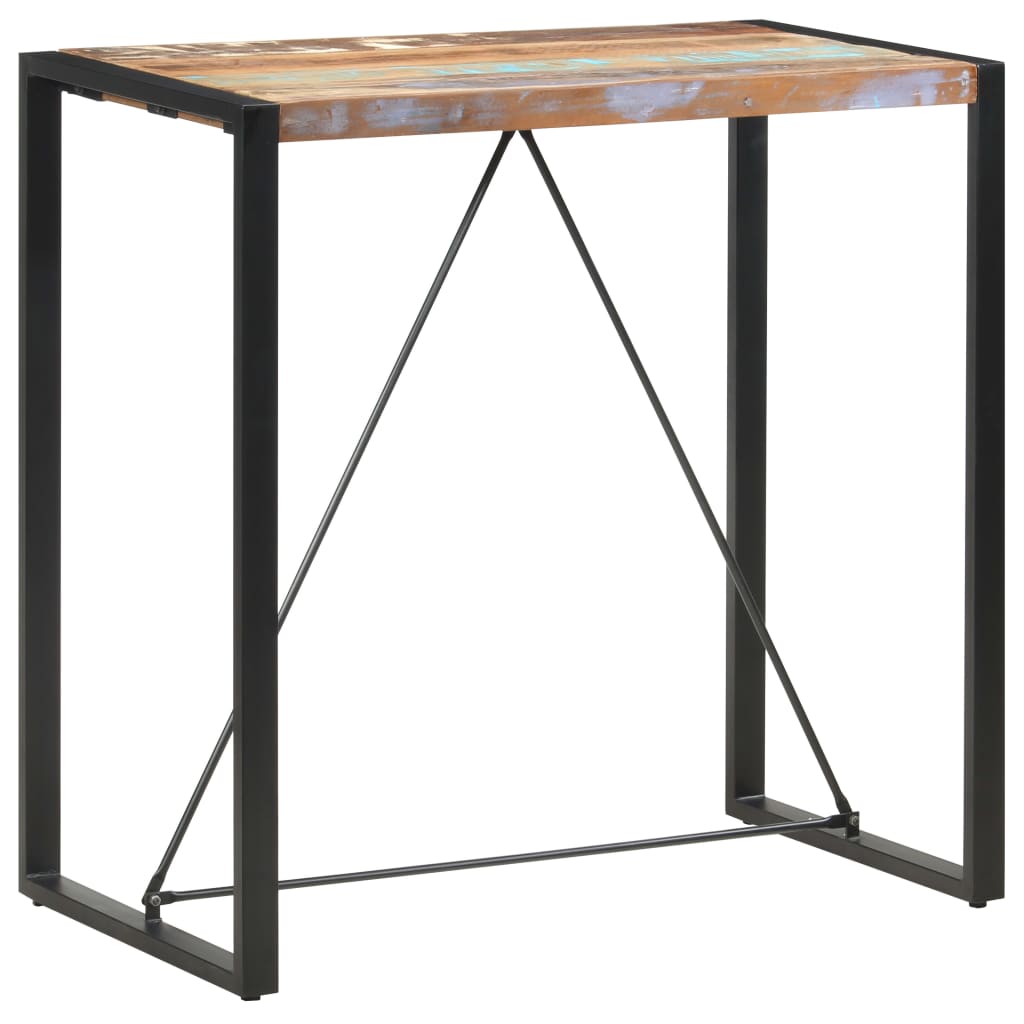 Barski stol od masivnog obnovljenog drva 110 x 60 x 110 cm
