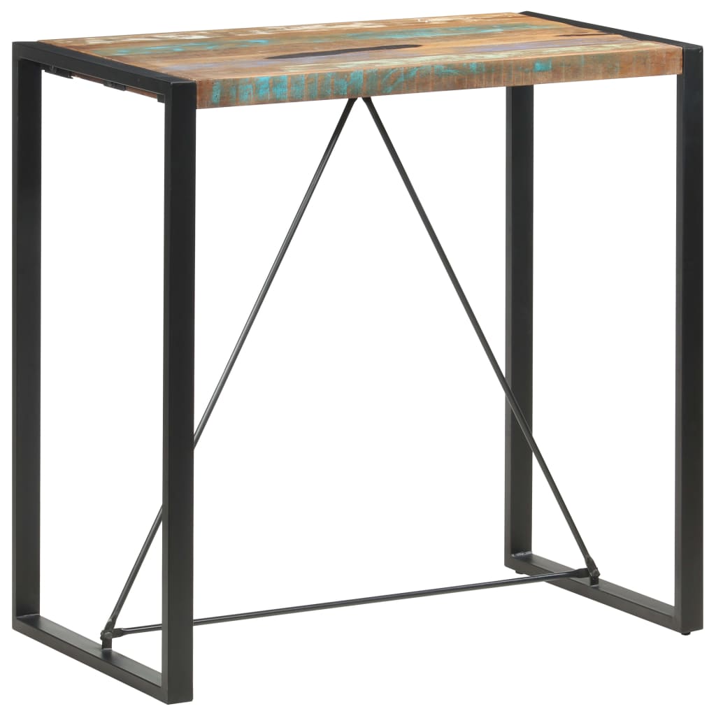 Barski stol od masivnog obnovljenog drva 110 x 60 x 110 cm
