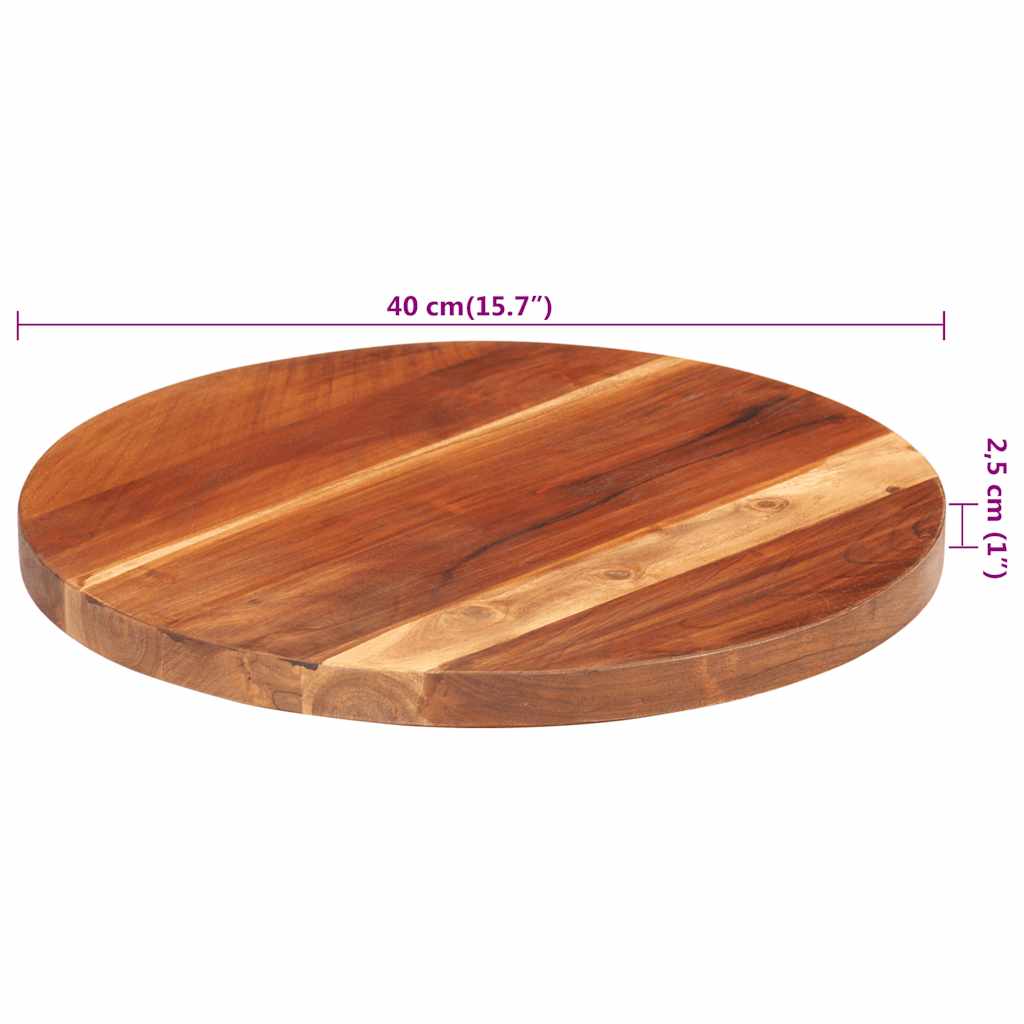 Stolna ploča od masivnog drva bagrema okrugla 25 - 27 mm 40 cm