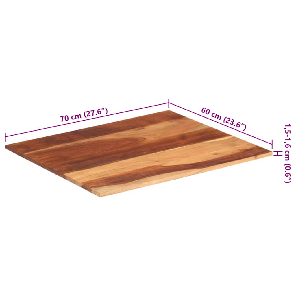 Stolna ploča od masivnog drva bagrema 15 - 16 mm 60 x 70 cm