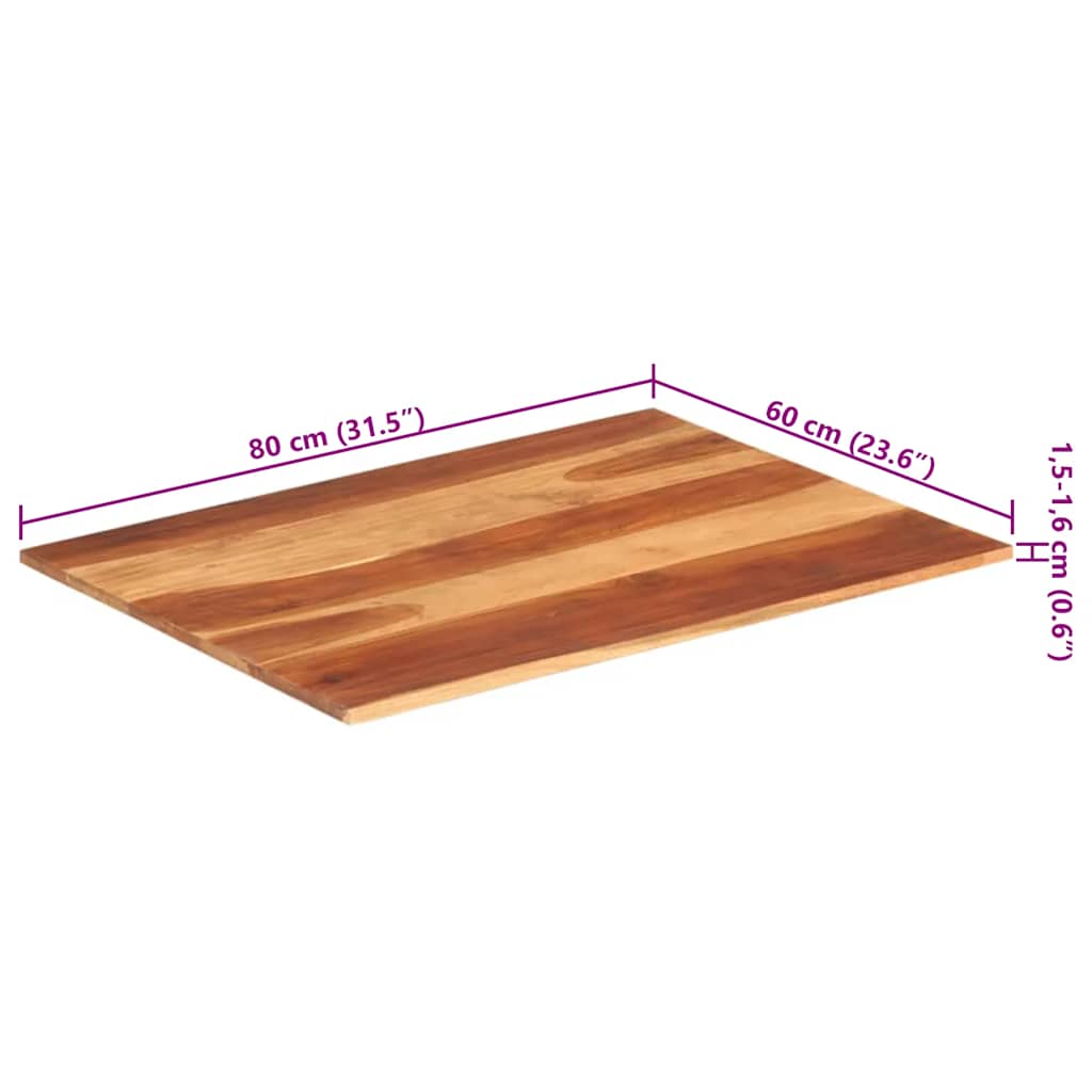 Stolna ploča od masivnog drva bagrema 15 - 16 mm 60 x 80 cm