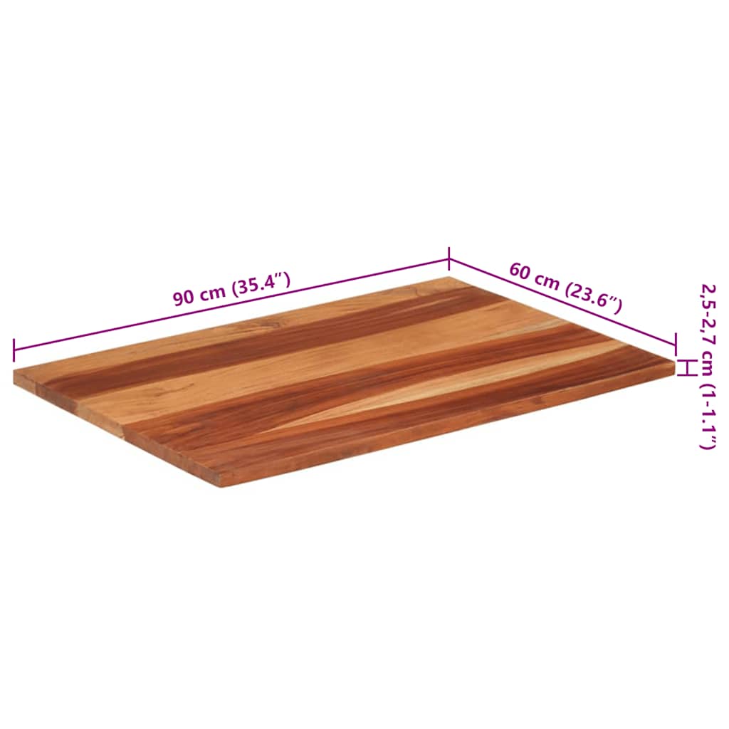 Stolna ploča od masivnog drva bagrema 25 - 27 mm 60 x 90 cm