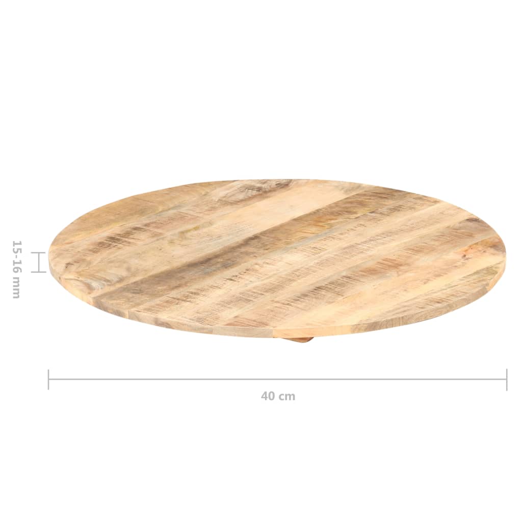 Stolna ploča od masivnog drva manga okrugla 15 - 16 mm 40 cm