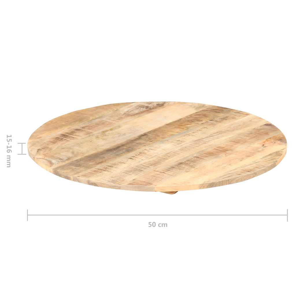 Stolna ploča od masivnog drva manga okrugla 15 - 16 mm 50 cm