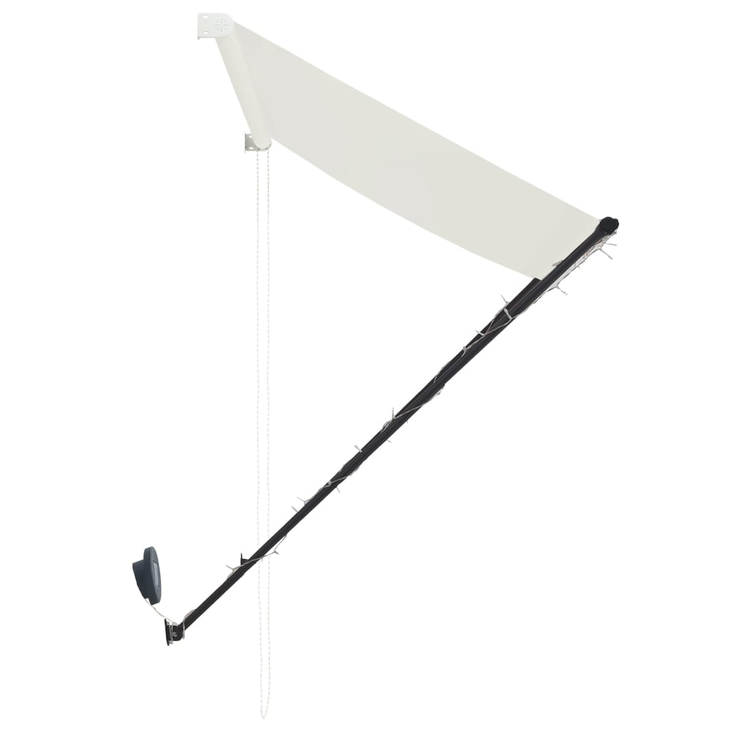 Tenda na uvlačenje s LED svjetlima 300 x 150 cm krem