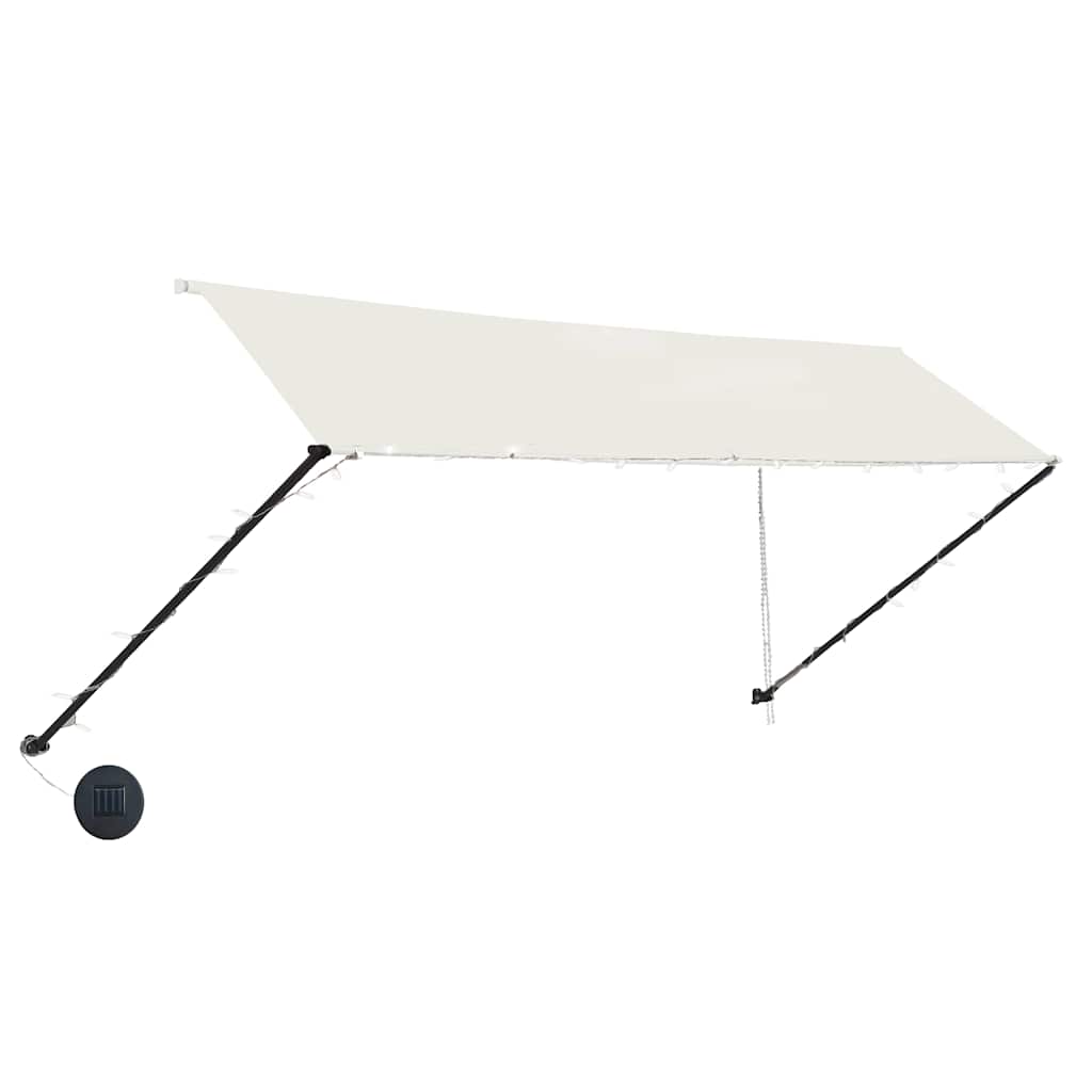 Tenda na uvlačenje s LED svjetlima 350 x 150 cm krem