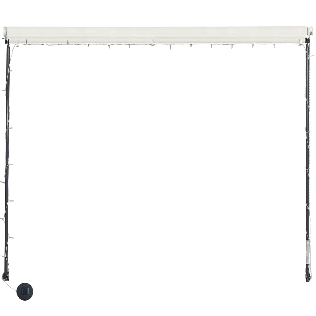 Tenda na uvlačenje s LED svjetlima 350 x 150 cm krem