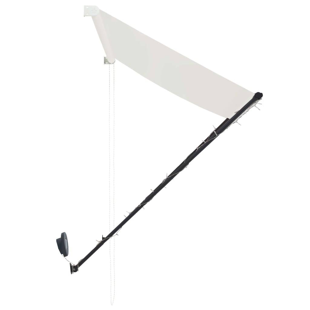 Tenda na uvlačenje s LED svjetlima 350 x 150 cm krem