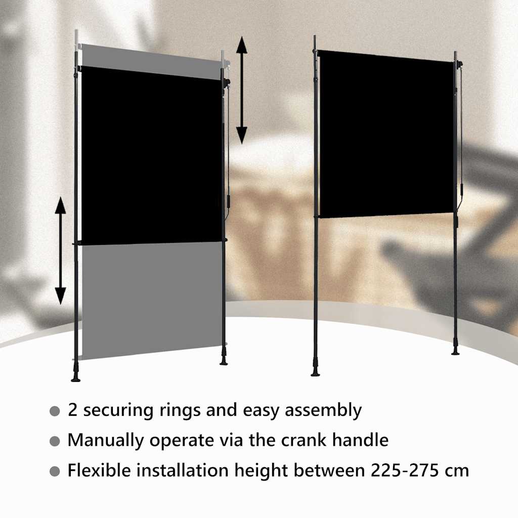 Vanjska roleta 120 x 270 cm antracit