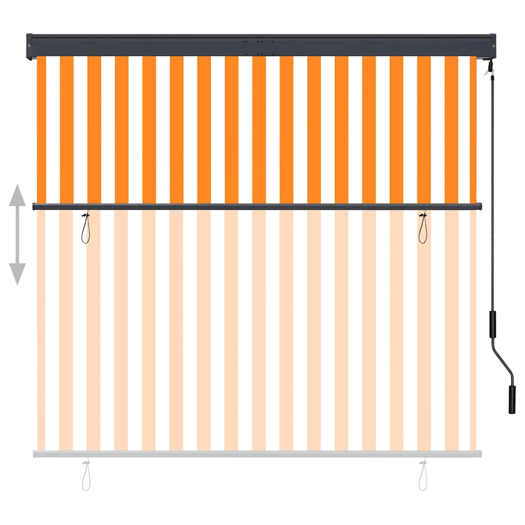 Vanjska roleta 160 x 250 cm bijelo-narančasta