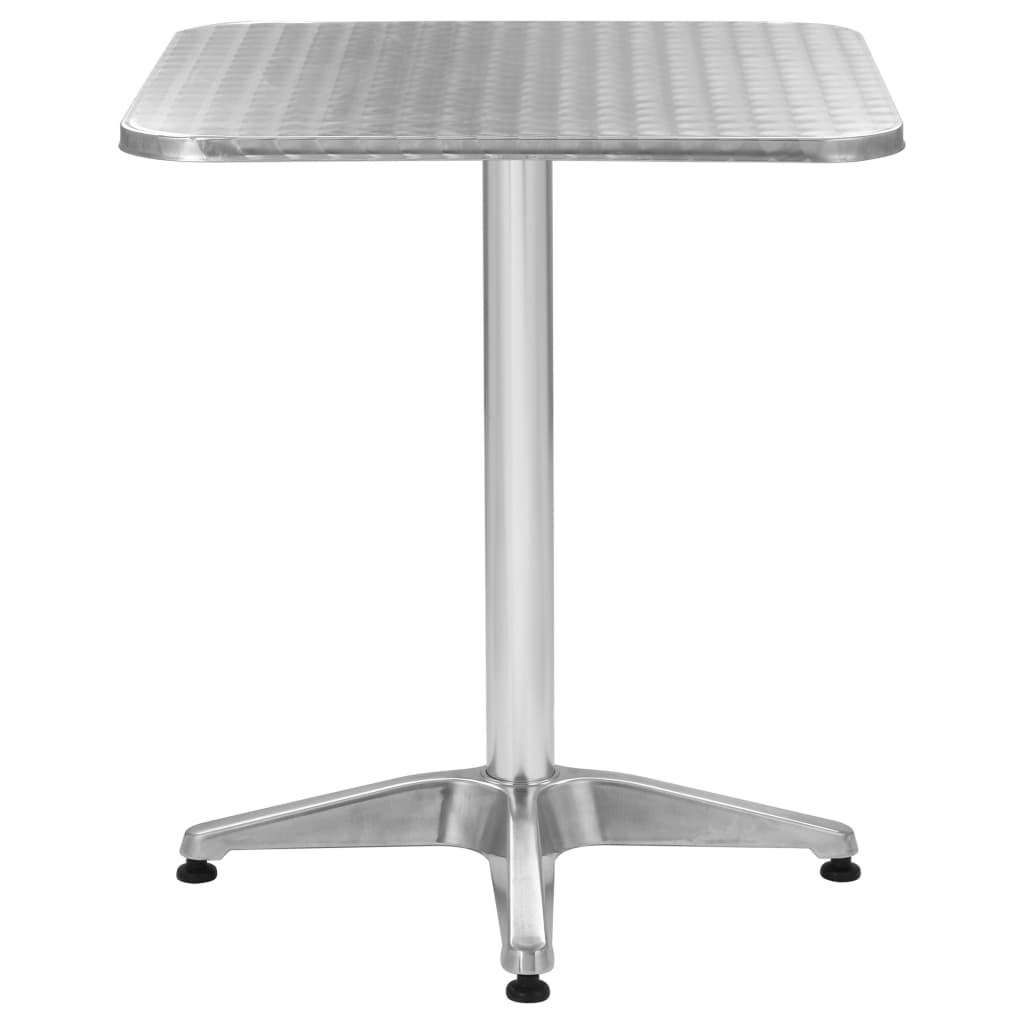 Vrtni stol srebrni 60 x 60 x 70 cm aluminijski