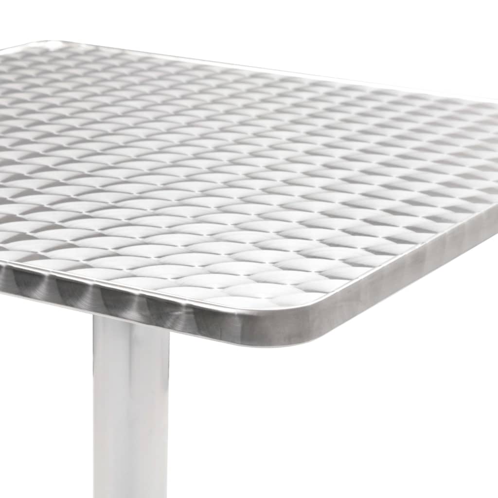 Vrtni stol srebrni 60 x 60 x 70 cm aluminijski