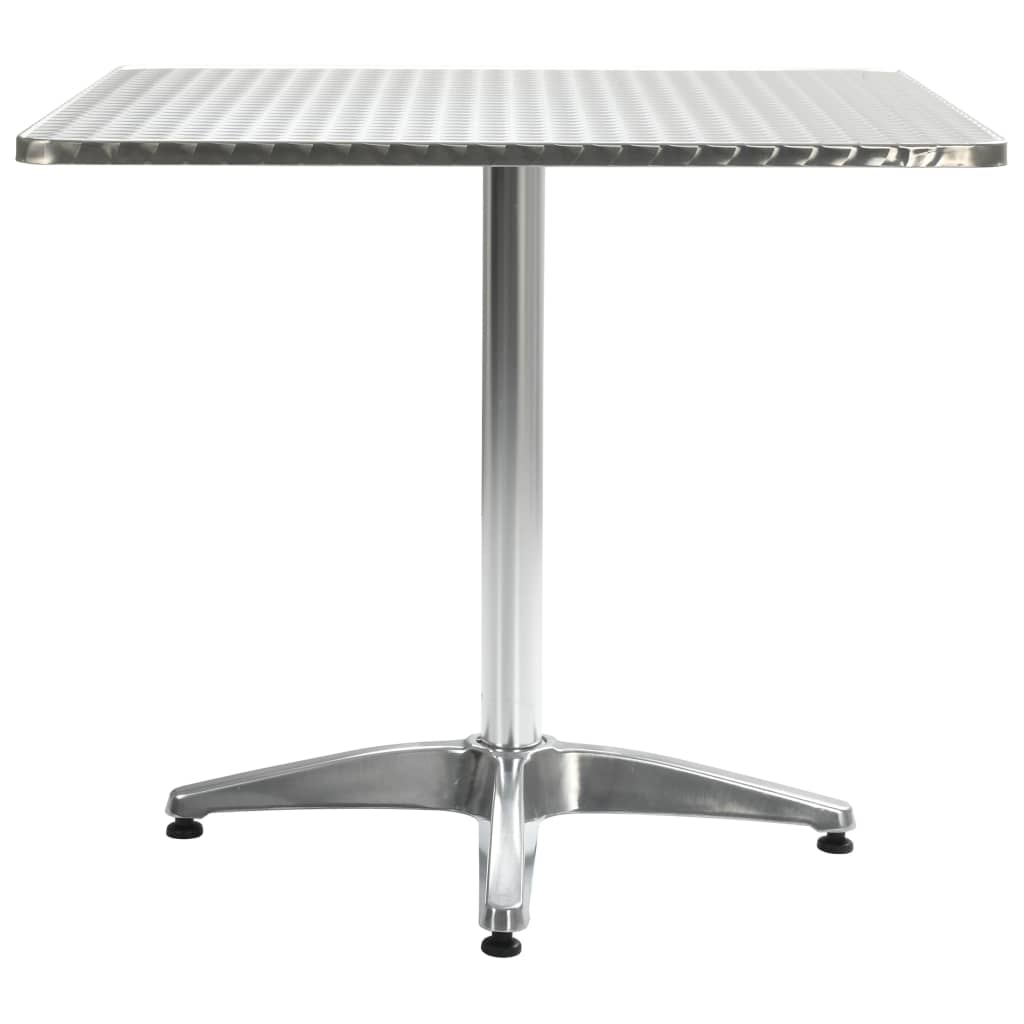 Vrtni stol srebrni 80 x 80 x 70 cm aluminijski