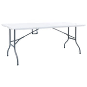 Sklopivi vrtni stol bijeli 180 x 72 x 72 cm HDPE