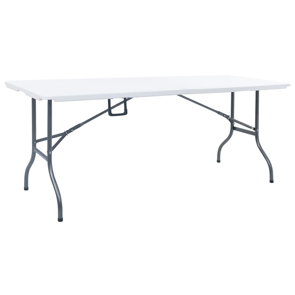 Sklopivi vrtni stol bijeli 180 x 72 x 72 cm HDPE