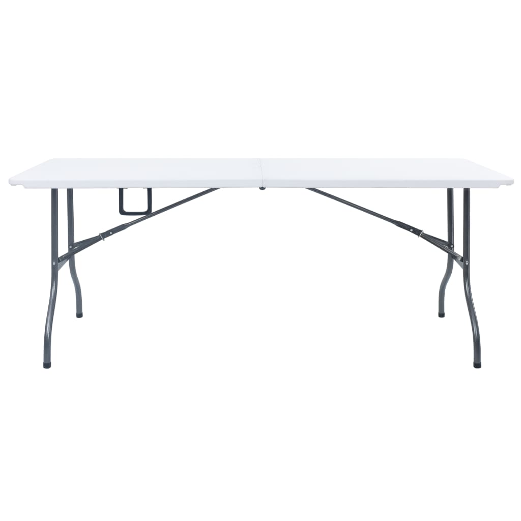 Sklopivi vrtni stol bijeli 180 x 72 x 72 cm HDPE