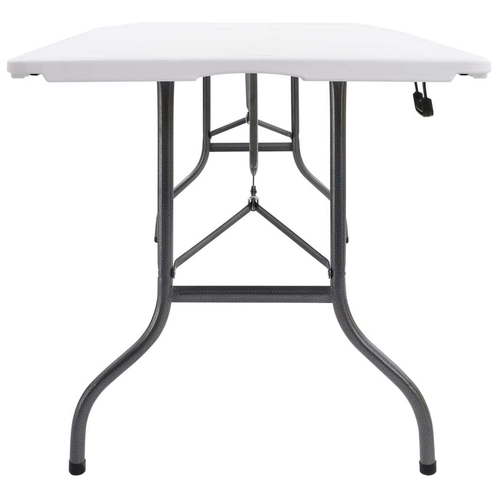 Sklopivi vrtni stol bijeli 180 x 72 x 72 cm HDPE