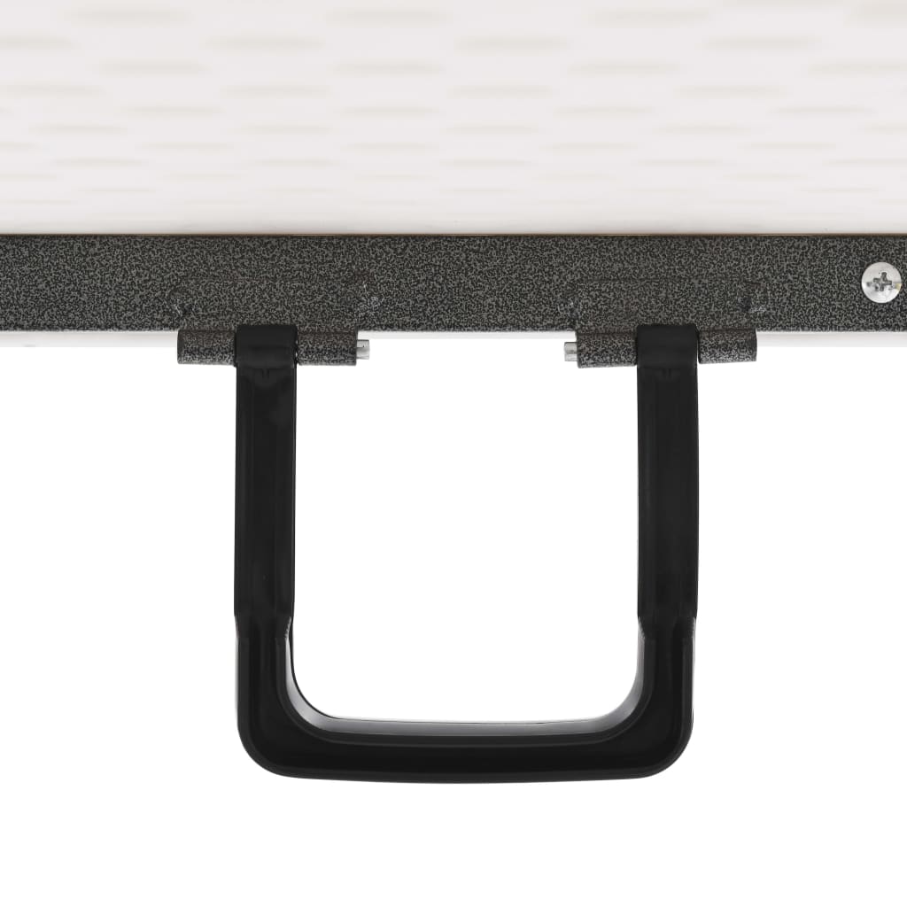 Sklopivi vrtni stol bijeli 180 x 72 x 72 cm HDPE