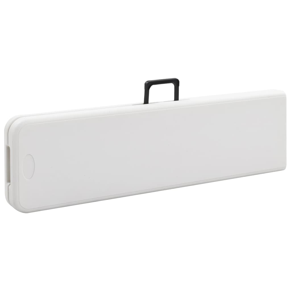 Sklopive vrtne klupe 2 kom 180 cm HDPE bijele