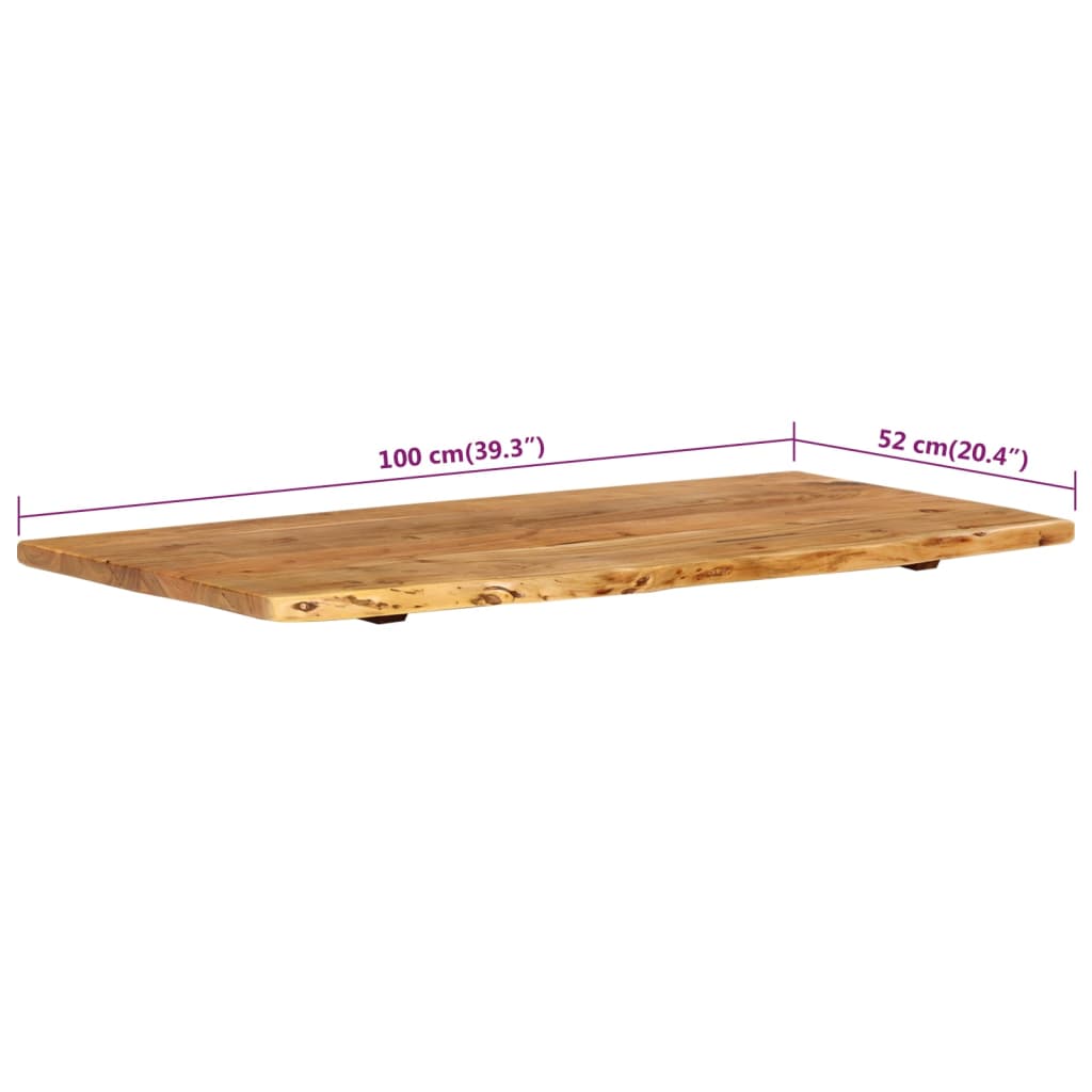 Vrh za kupaonski ormarić od bagremovog drva 100x52x2,5 cm