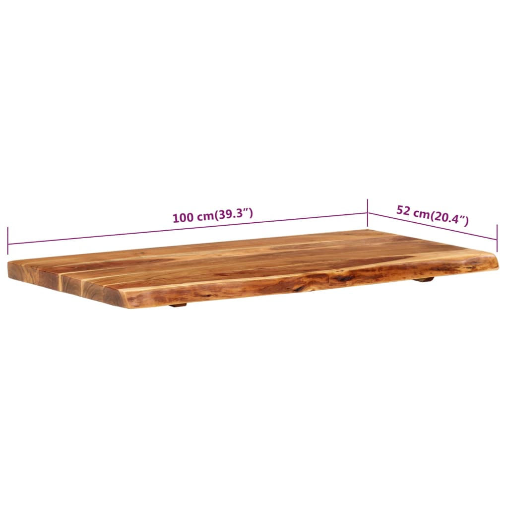 Vrh za kupaonski ormarić od bagremovog drva 100x52x3,8 cm