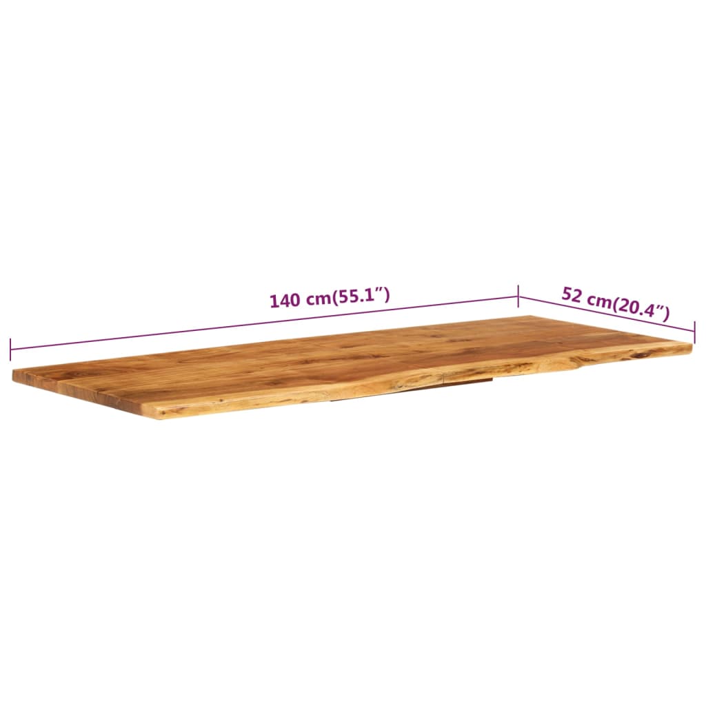Vrh za kupaonski ormarić od bagremovog drva 140x52x2,5 cm