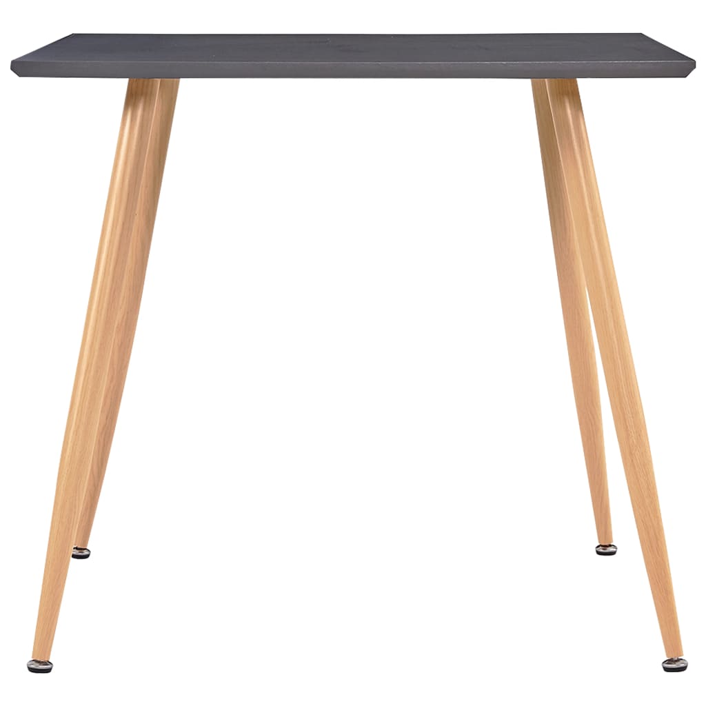 Blagovaonski stol sivi i boja hrasta 80,5 x 80,5 x 73 cm MDF