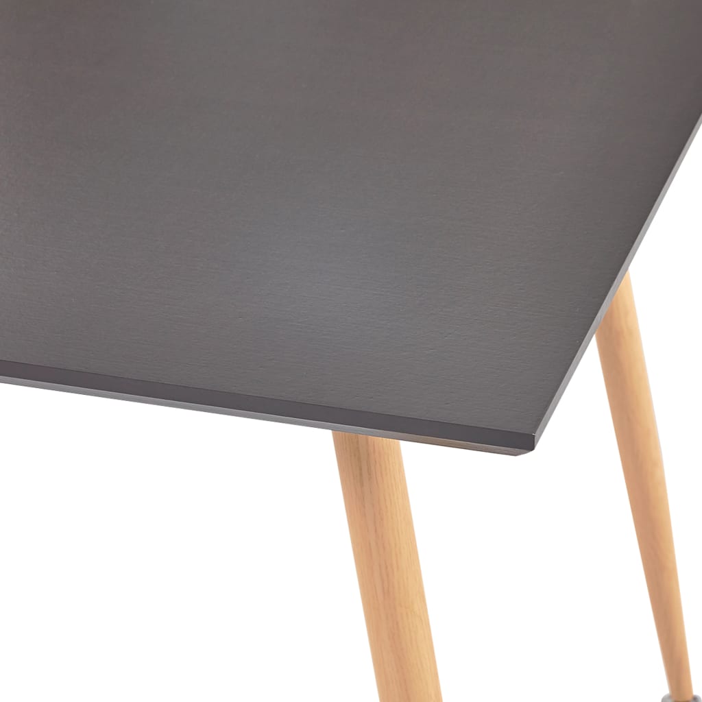 Blagovaonski stol sivi i boja hrasta 80,5 x 80,5 x 73 cm MDF