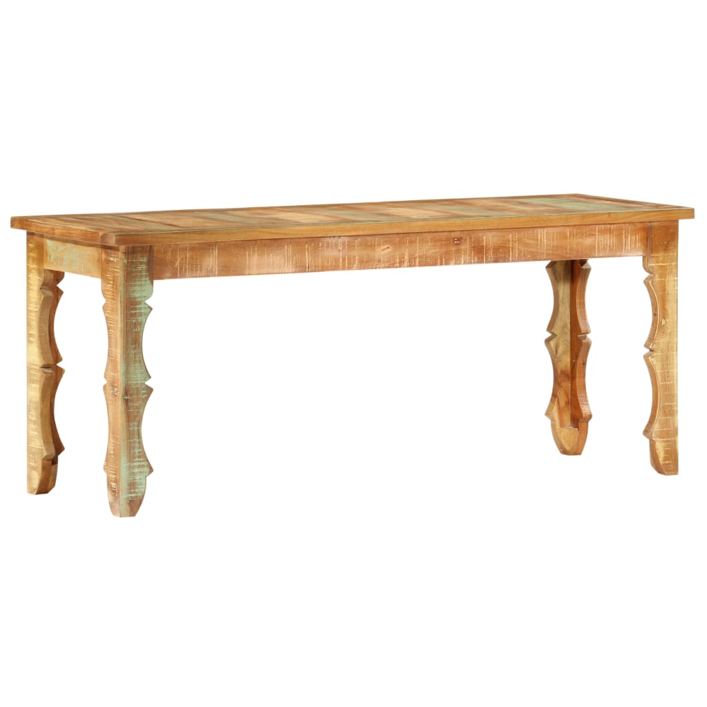 Klupa od masivnog obnovljenog drva 110 x 35 x 45 cm