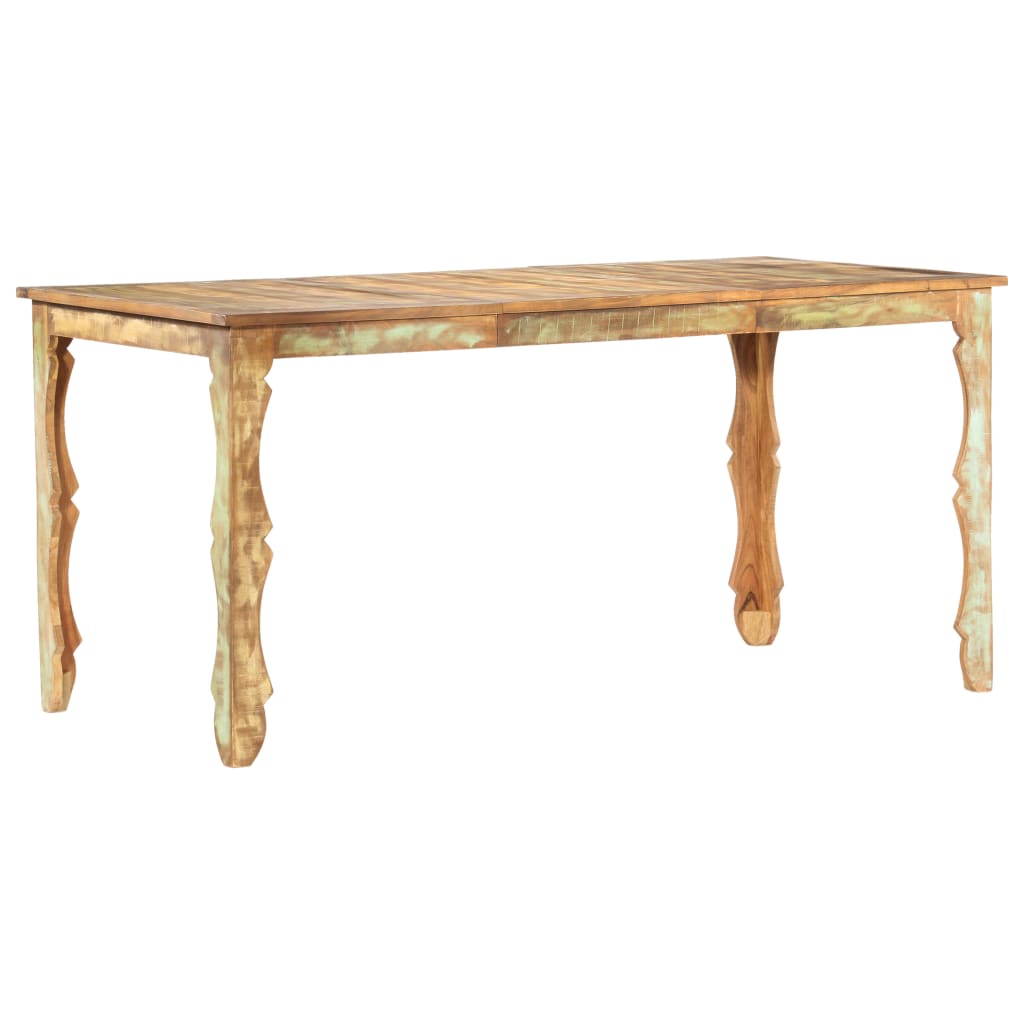 Blagovaonski stol od masivnog obnovljenog drva 160 x 80 x 76 cm