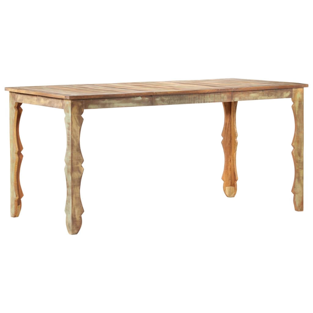 Blagovaonski stol od masivnog obnovljenog drva 160 x 80 x 76 cm