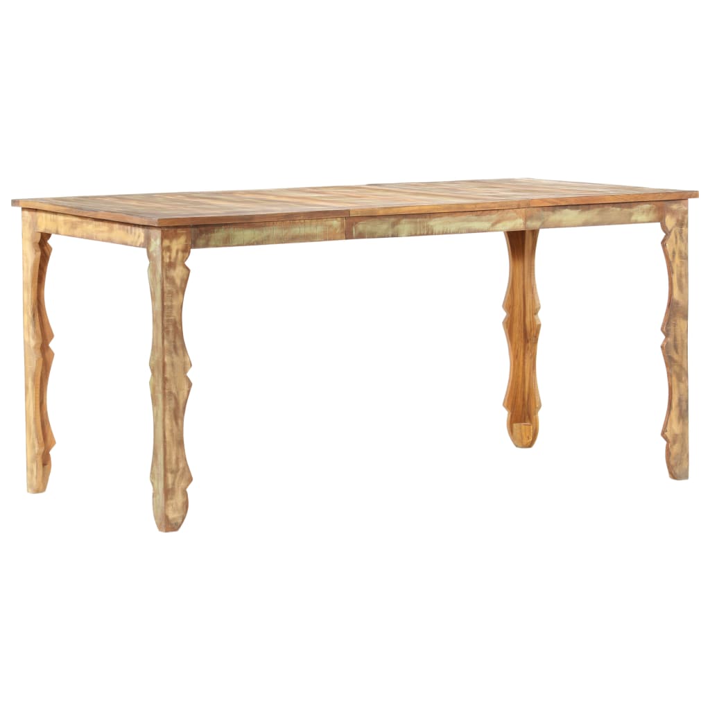 Blagovaonski stol od masivnog obnovljenog drva 160 x 80 x 76 cm