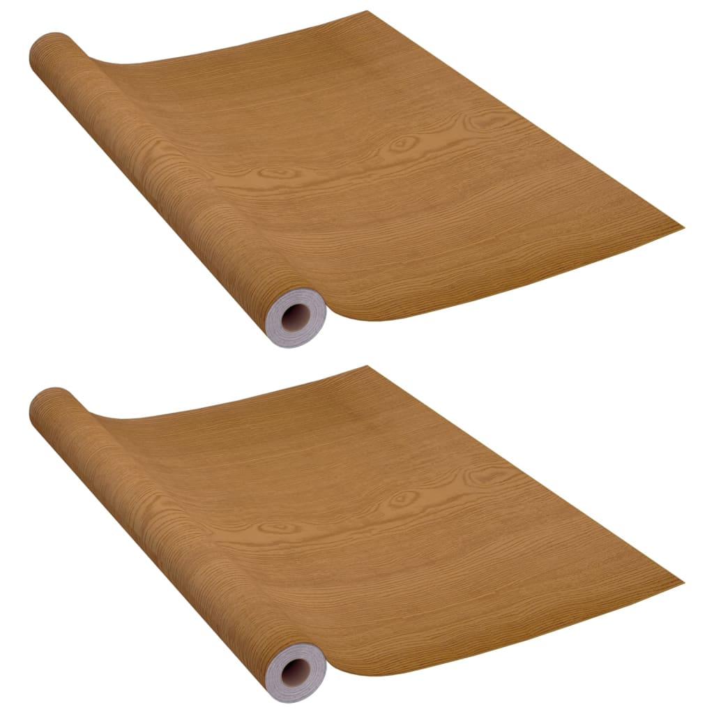 Samoljepljive folije za vrata 2 kom svijetli hrast 210x90 cm PVC