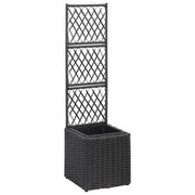 Sadilica s rešetkom i 1 posudom 30x30x107 cm od poliratana crna