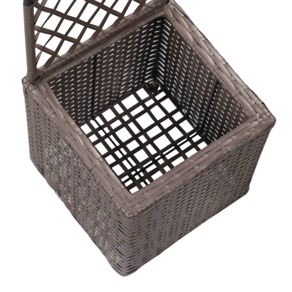 Sadilica s rešetkom i 1 posudom 30x30x107 cm poliratan smeđa