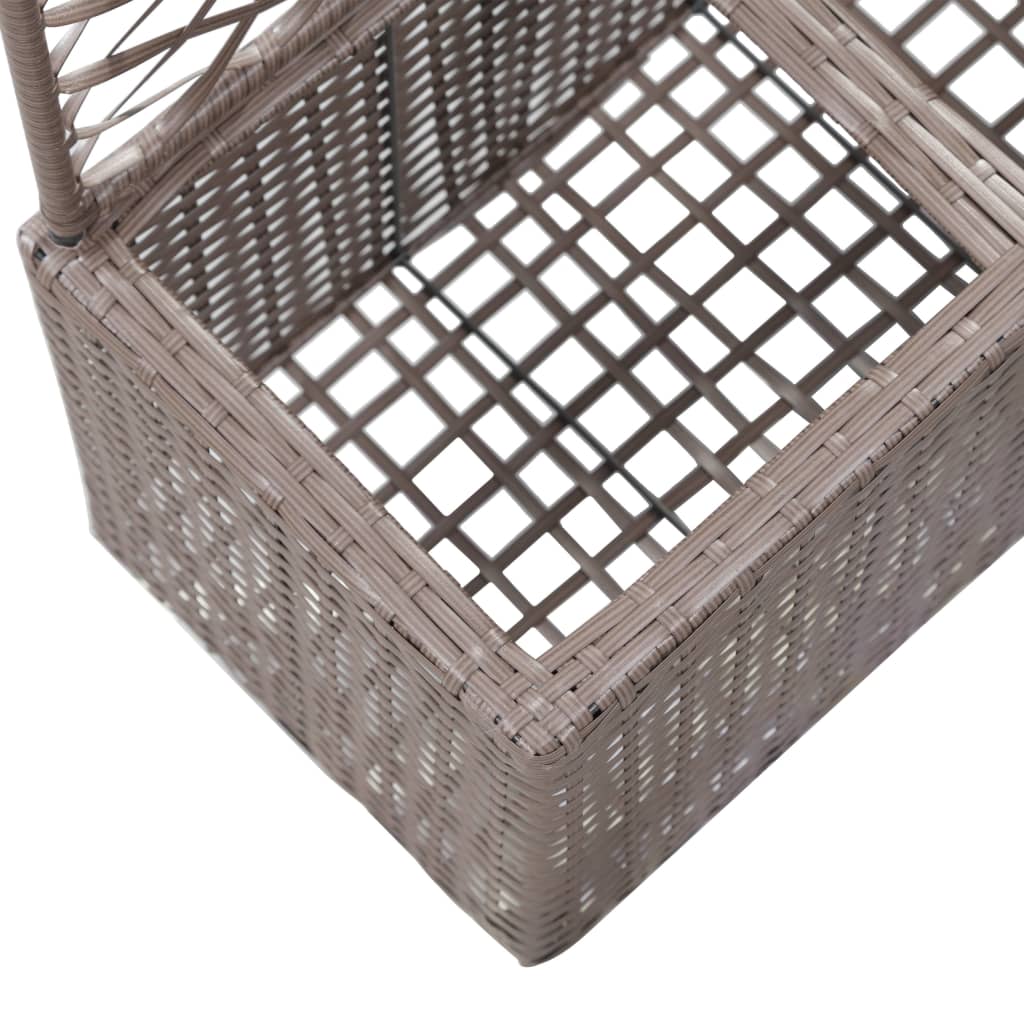 Sadilica s rešetkom i 2 posude 58x30x107 cm od poliratana smeđa