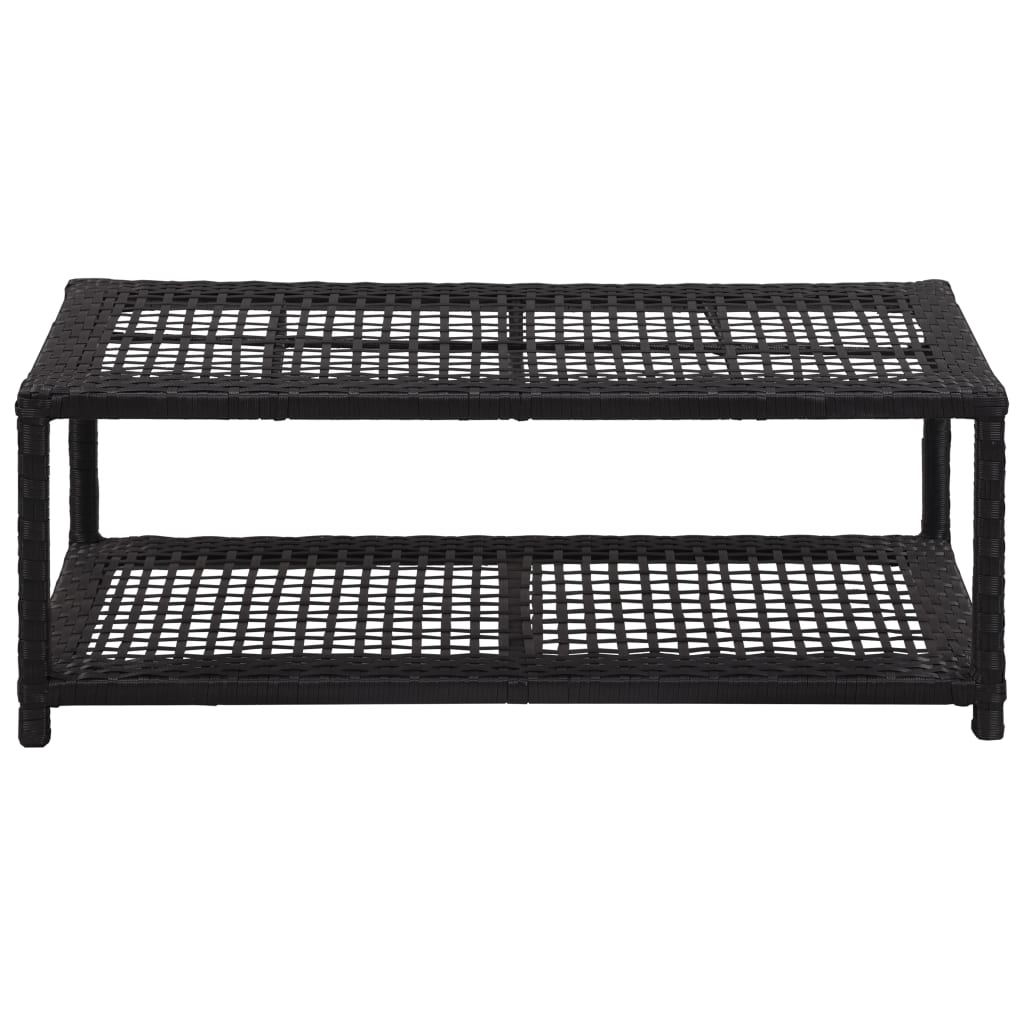Klupa za obuću crna 80 x 40 x 30 cm od poliratana