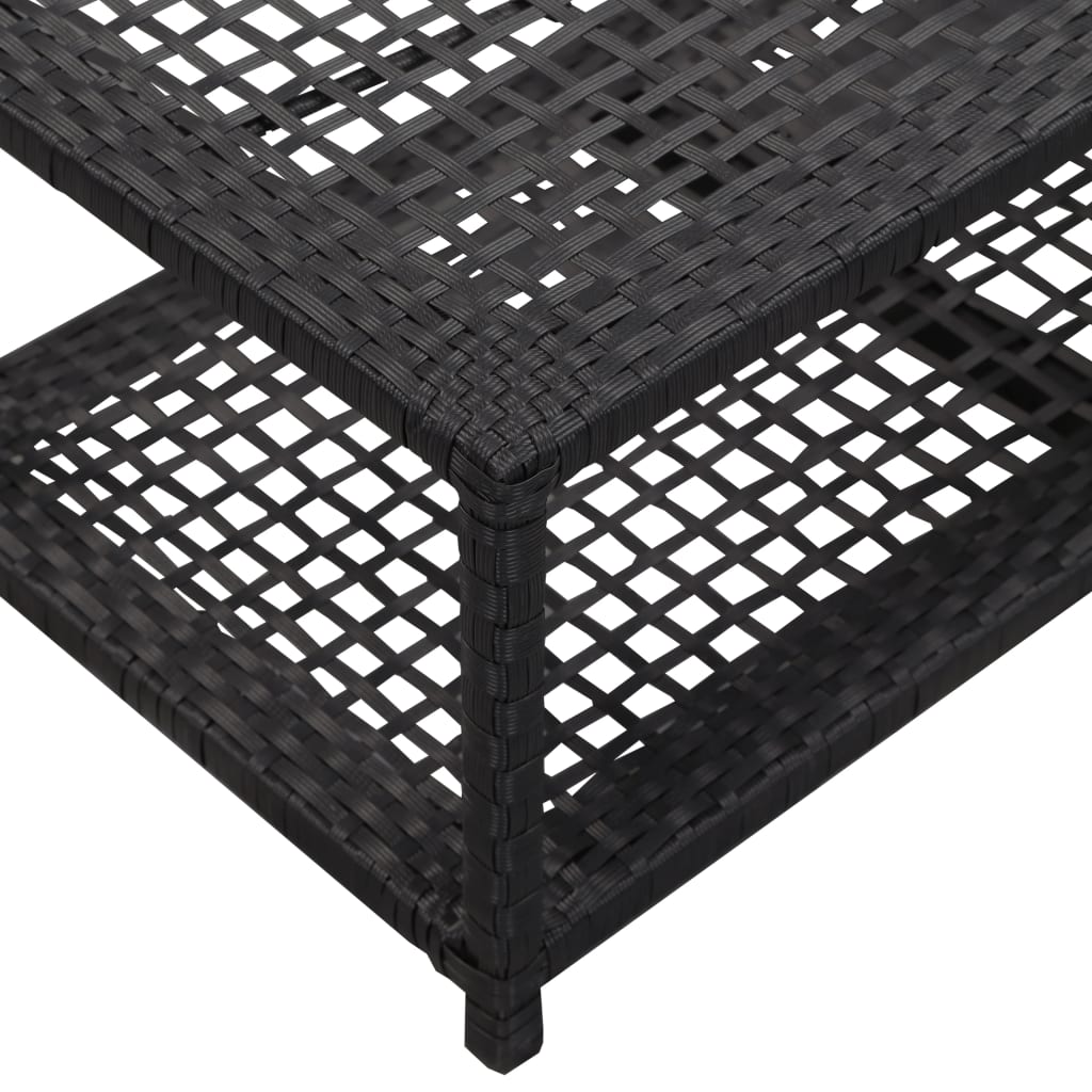 Klupa za obuću crna 80 x 40 x 30 cm od poliratana